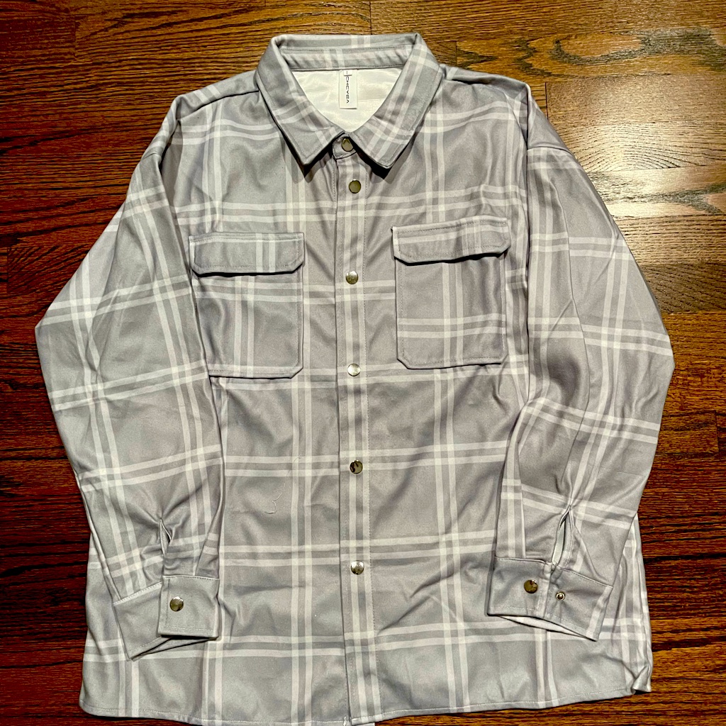 Gray Button Up Jacket